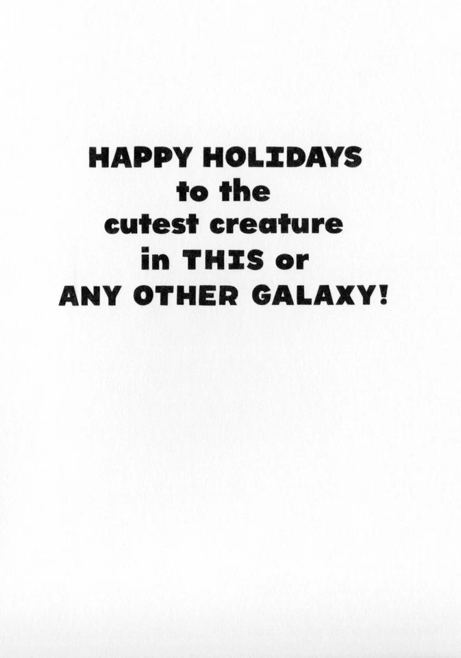 Star Wars Mandalorian CHRISTMAS Card, Cute Baby Yoda by Hallmark + Envelope - Image 2 of 4