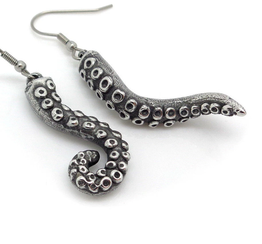 Octopus tentacle earrings clearance