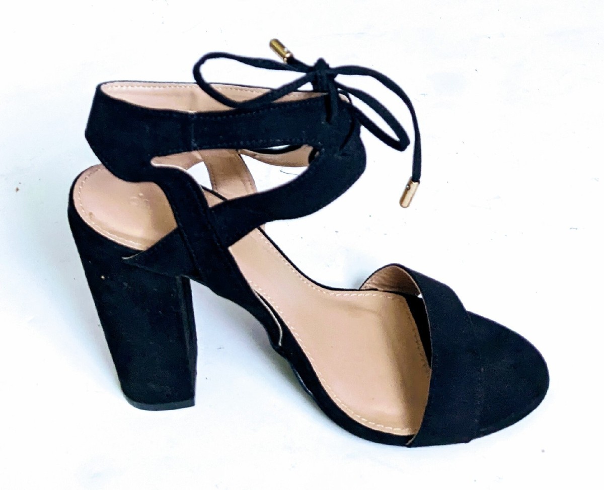 希少✨Swankiss EV laceup velour heels ブラック Swankiss / EV laceup velour heels L 黒 Y-24-05-10-031-CA-SH