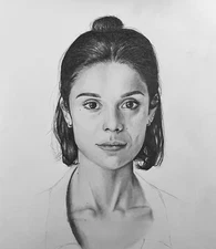 Custom Portrait Drawing, Black and white, 9 x 12 Paper