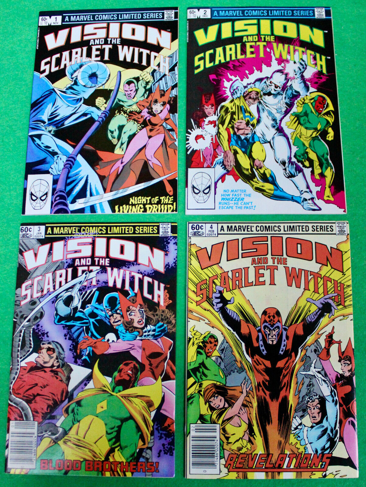"Vision and the Scarlet Witch" Lot - 1 - 4 - 1982 - HIGH GRADE Marvel Comics NM