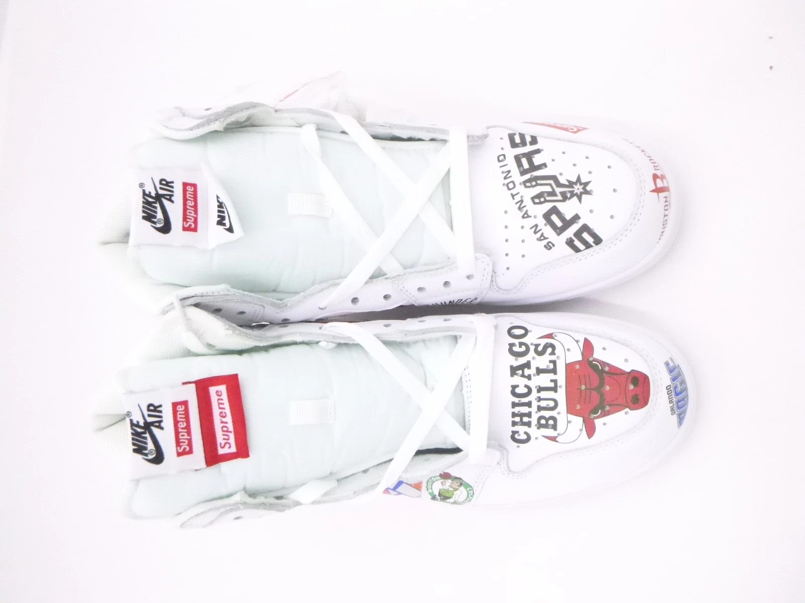 Supreme x NBA x Air Force 1 Mid 07 blanc 2018 taille 10 hommes PAS DE BOÎTE INCLUSE