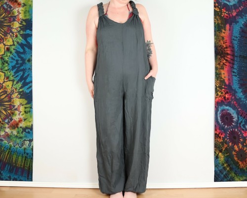 Haremslatzhose Hippie Bohemian Baggy Uni Jumpsuit - Brandneu von Bare Canvas - Bild 33 von 44