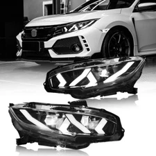 Full LED Headlights Assembly for Honda Civic 2016-2021 DRL Sequential Front Lamp