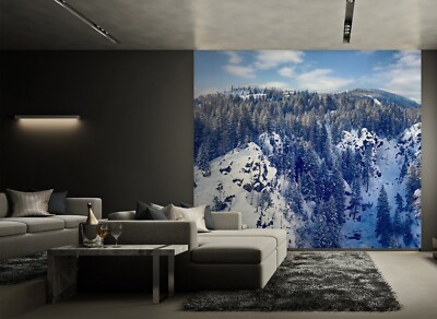 3D Snow Mountain Trees A225 Wallpaper Wall Mural Self-adhesive Beth Sheridan Amy