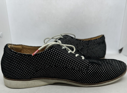 Rollie Shoes - Derby Black Polka Dot - Nubuck Suede- - Lace Up Shoes, Size 7/38 - Picture 7 of 9