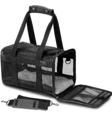 Peteeza Pet Carrier Small Dog/Cat Soft Comfort Bag Travel Case Airline Approved