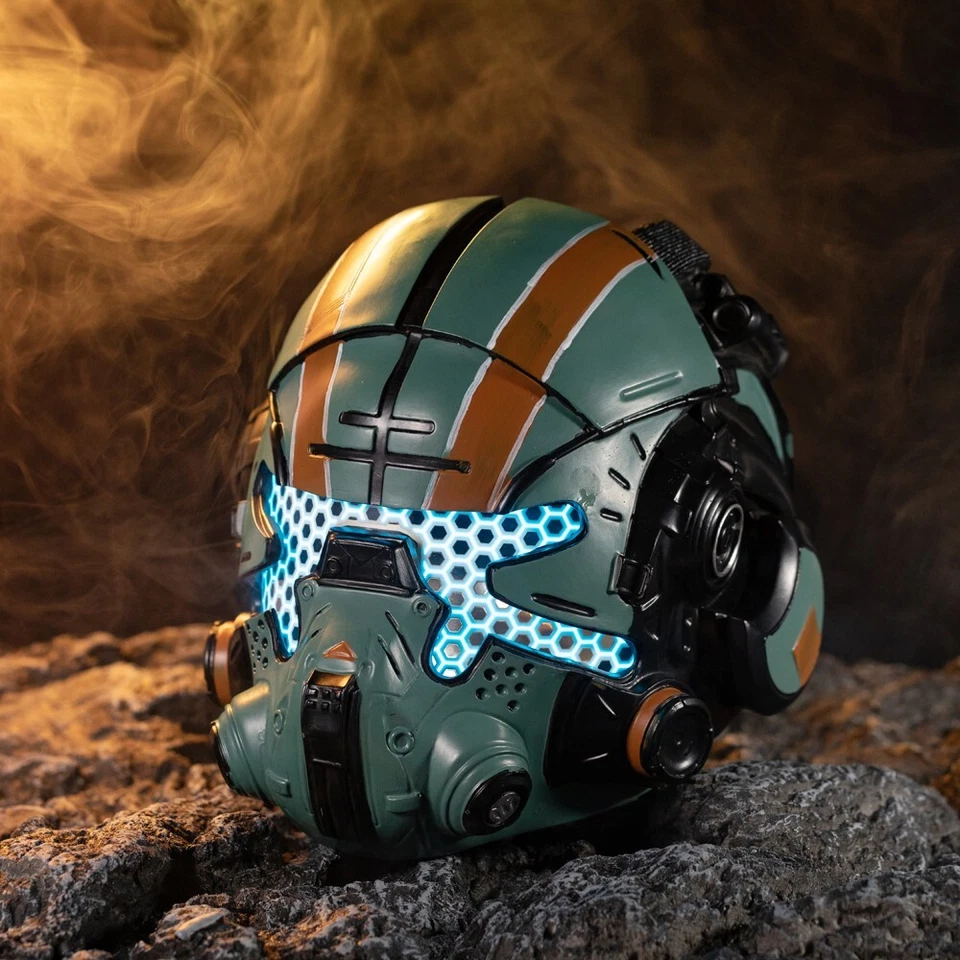 Titanfall 2 Jack Cooper Casco LED Cosplay Máscara Resina Réplicas Adulto Halloween Foto 4 de 4