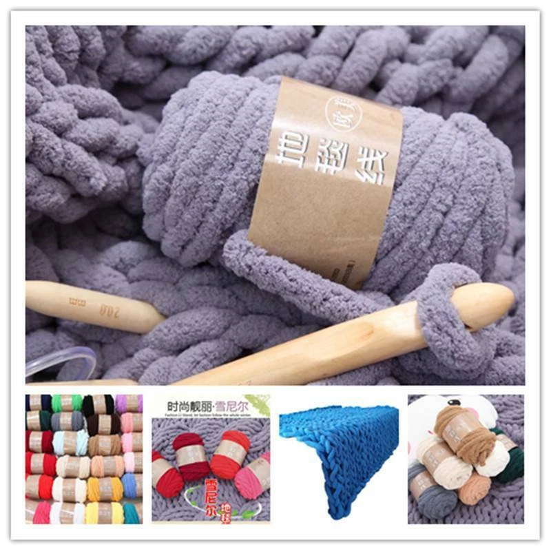 250g Super Soft Knitting Chenille Yarn Chunky Baby Wool DIY Blanket 25Colours - Image 3 of 4
