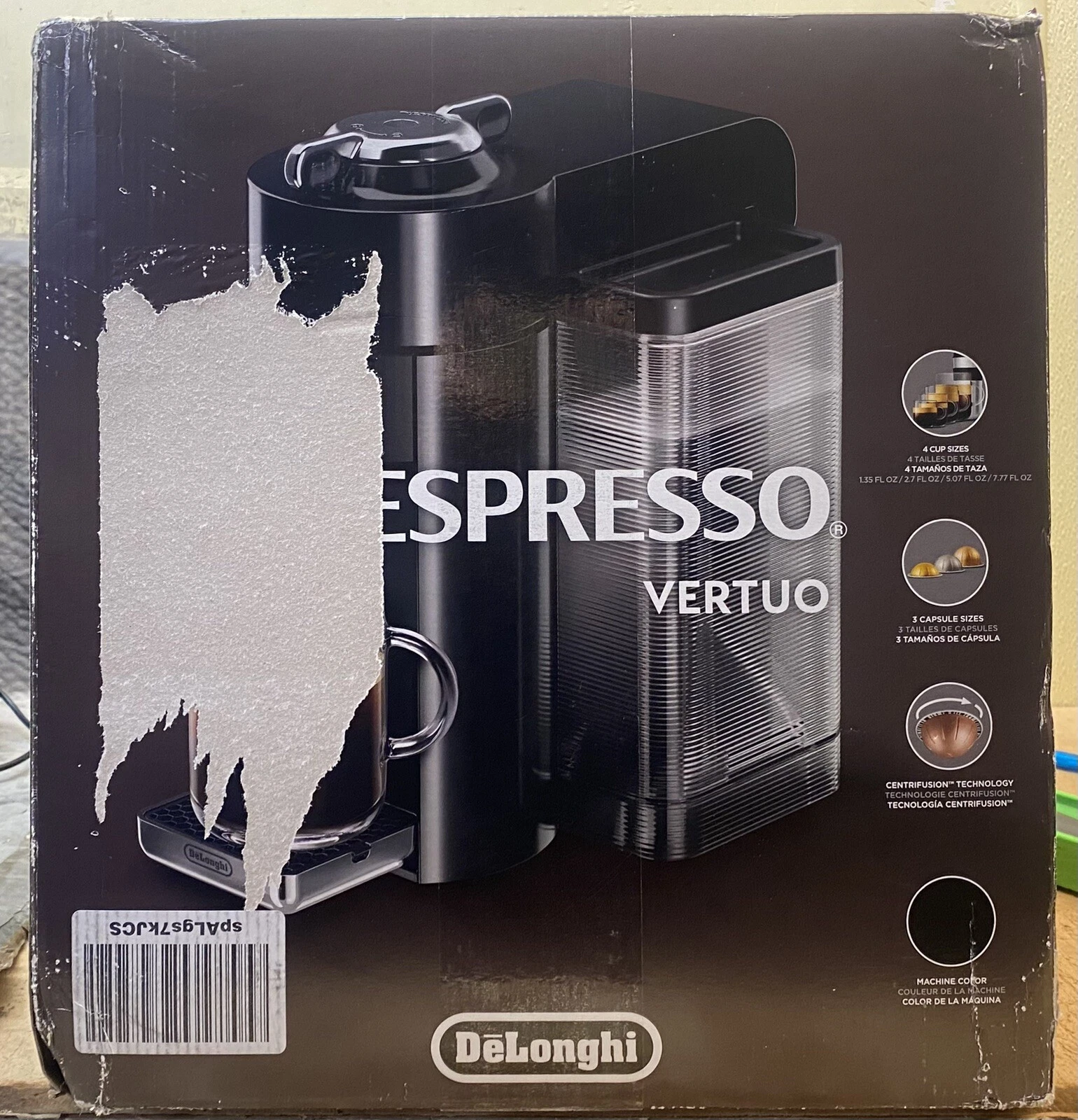 DeLonghi Nespresso Vertuo Coffee and Espresso Machine - Black
