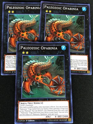 YUGIOH PALEOZOIC OPABINIA MP17-EN172 1ST SUPER X3 (NM)