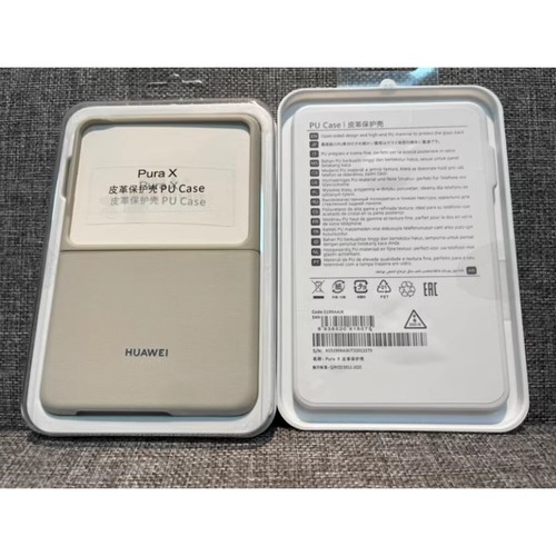 Original für Huawei Pura X Luxury Vegan PU Leder Schutzhülle Back Case Cover - Bild 8 von 24