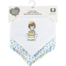 Set of Three Triangle Bibs, Blue/Yellow by Precious Moments