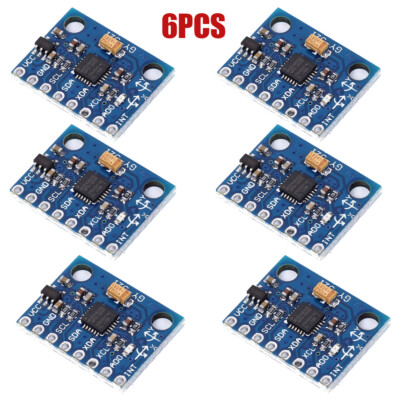 6PCS MPU-6050 3 Axis Gyroscope + Accelerometer Module 3V-5V For Arduino Lot
