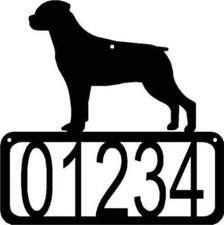 Rottweiler Dog House Address Sign - Made in USA