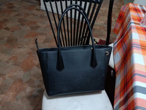 Dagne Dover Leather Black Large Laptop Tote Bag - Picture 7 of 18