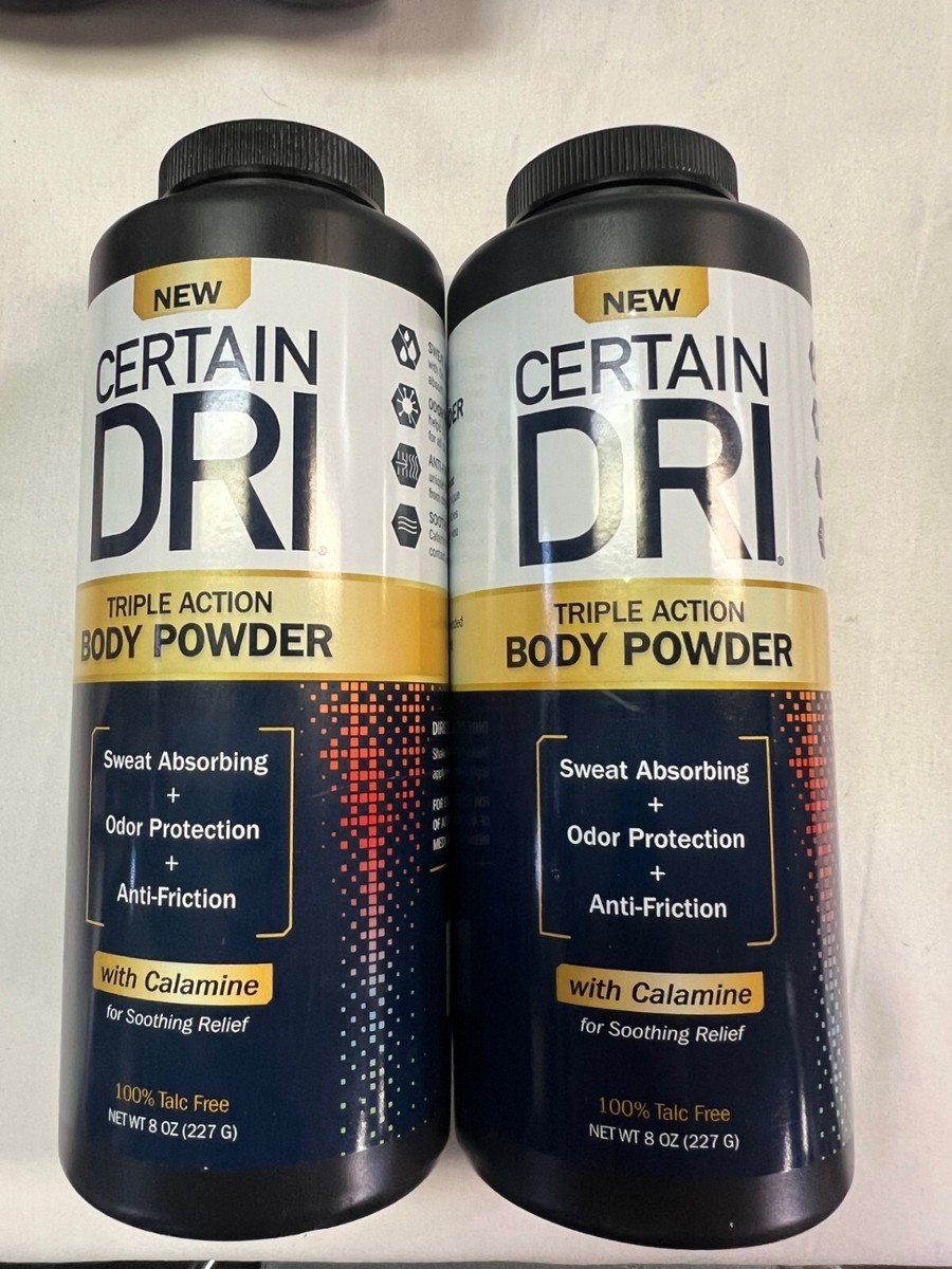 2-Pack Certain Dri Body Powder Men Women Maximum Sweat - Main Image