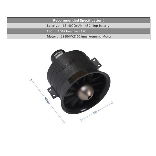 FMS 70/80/90mm EDF 12-blade 4S/6S Power System &2845/3060/3280/4075 Motor Pro/V2 - Picture 19 of 27
