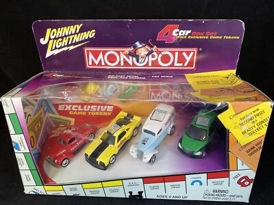 2002 Hasbro Johnny Lightning Monopoly 4 Car Set With Exclusive Game Tokens 90733245045 | eBay