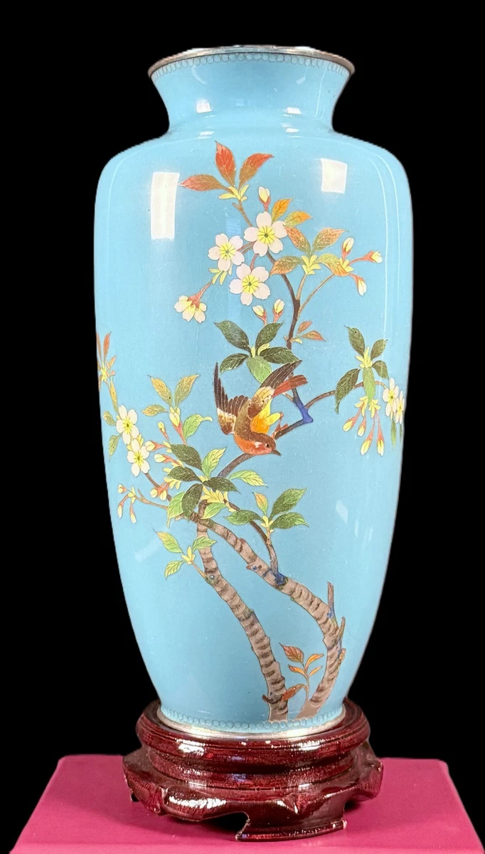 景泰蓝古董原始1900-1940 年日本花瓶| eBay