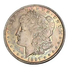 RAINBOW TONED 1897 P MORGAN SILVER DOLLAR US COIN UNCIRCULATED PHILADELPHIA