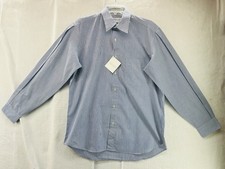 Perry Ellis Portfolio Mens Blue White Striped Dress Shirt 15.5-32/33 NWT