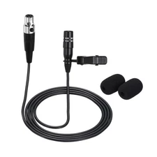 Lavalier Lapel Microphone, Mini XLR 4 Pin TA4F, 1m Wired Unidirectional Mic