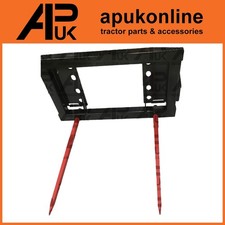 Bale Spike Frame M22 x 1100mm Conus 2 Tines for Skidsteer Bobcat Loader Tractor