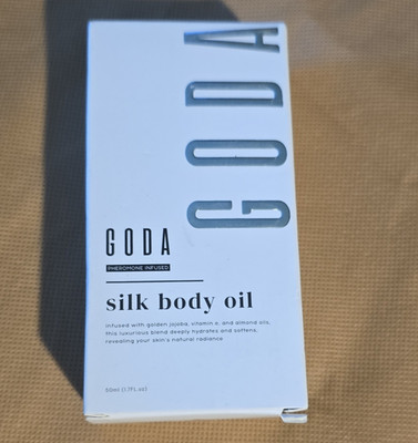 GODA Silk Body Oil Pheromone Infused, Vanilla Amber Scent, 1.7 fl oz