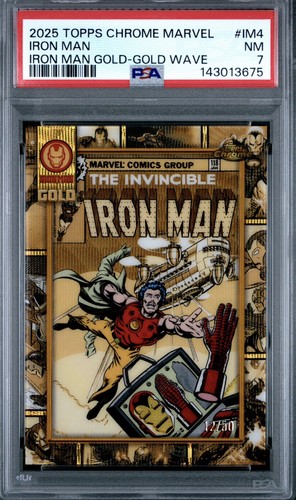 2025 Topps Chrome Marvel Iron Man Gold - Gold Wave /50