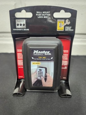 New In Package Master Lock Safe Space Wall Mount Push Button Lock Box