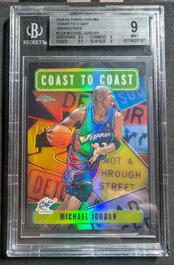 Michael Jordan 2002 Topps Chrome #CC8 Refractor BGS 9