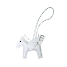 Cute White Angel Pegasus Pendant Keychain Pony Bag Charm for Women Car Keys