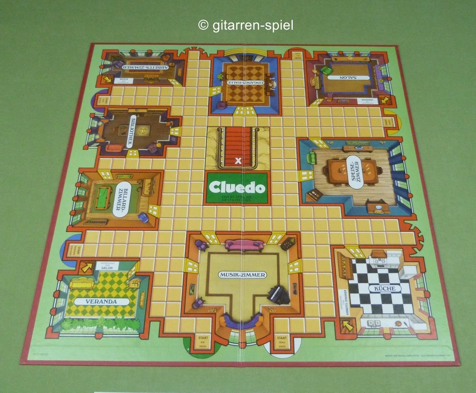 Cluedo - Komplett Top! Das klassische Detektivspiel von Parker ©1987 ab 8 Jahren - Bild 3 von 4