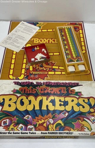 Vintage Bonkers Boardgame (Parker Bros.) (1978) (OPENED)