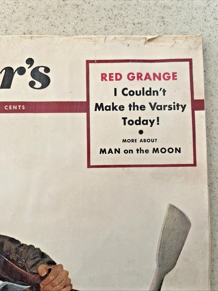 Collier's Magazine October 25, 1952 MAN ON THE MOON Mid Century Red Grange Rare - Image 2 of 4