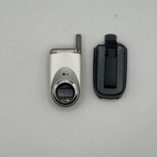 Vintage LG LX5550 Flip Phone Silver Cell Phone Antenna Retro 2000s Made Korea