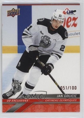 2024-25 Upper Deck CHL Exclusives 51/100 Jan Golicic #174 e0y
