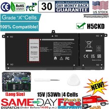 H5CKD Battery For Dell Inspiron 7300 7306 7500 7506 2-in-1 Type TXD03 7T8CD 53Wh