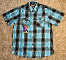 Dixxon Flannel Company " THE MAUI " Bamboo Series Size Large Mens Short Sleeve