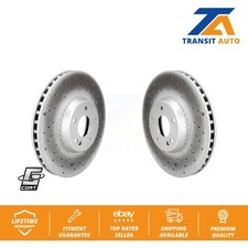 Front Coated Disc Brake Rotors Pair For Mercedes-Benz GLC300 C300 C400 C350e