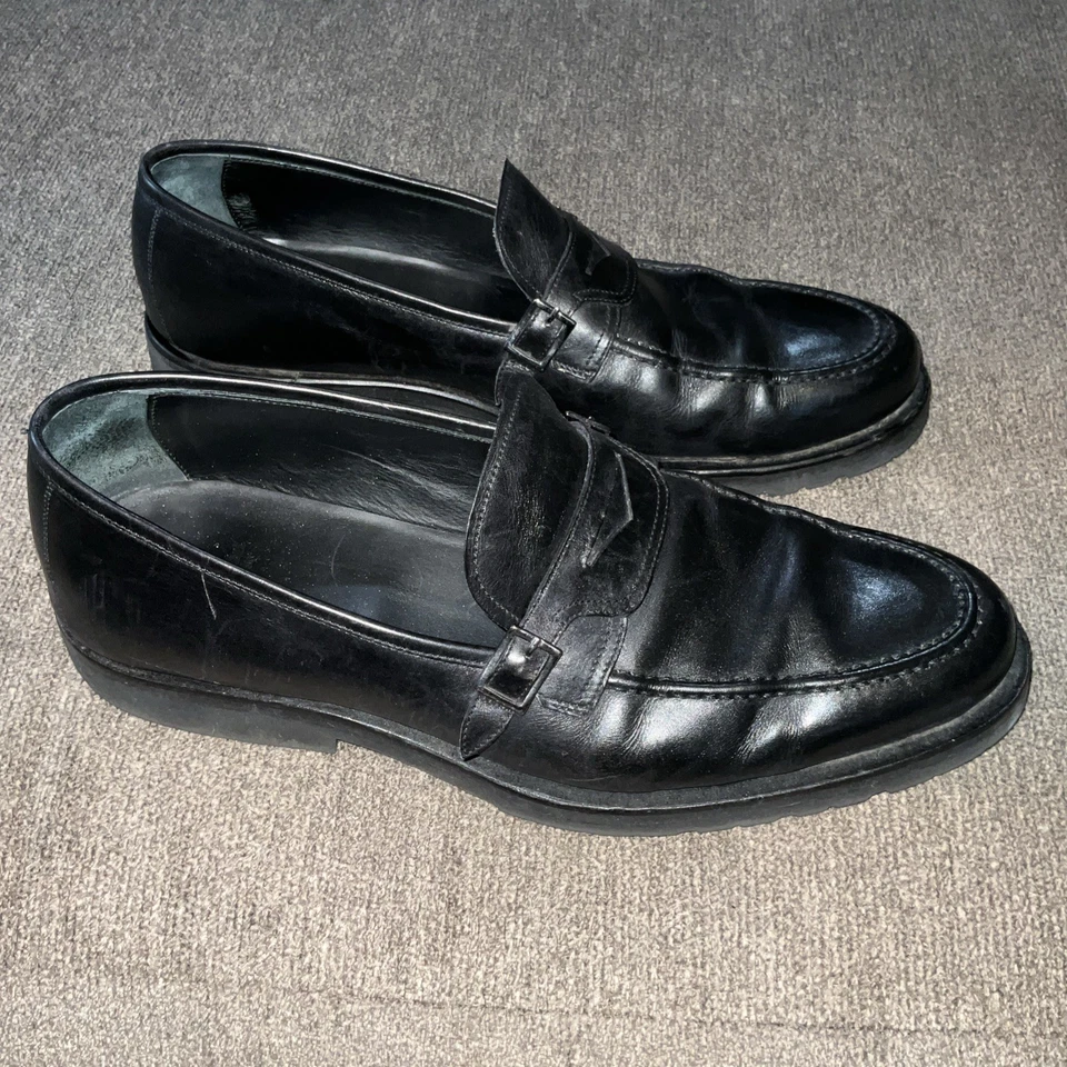 Mocasines negros para hombre PAUL STEWART hechos en Italia EE. UU. 10 Foto 2 de 4