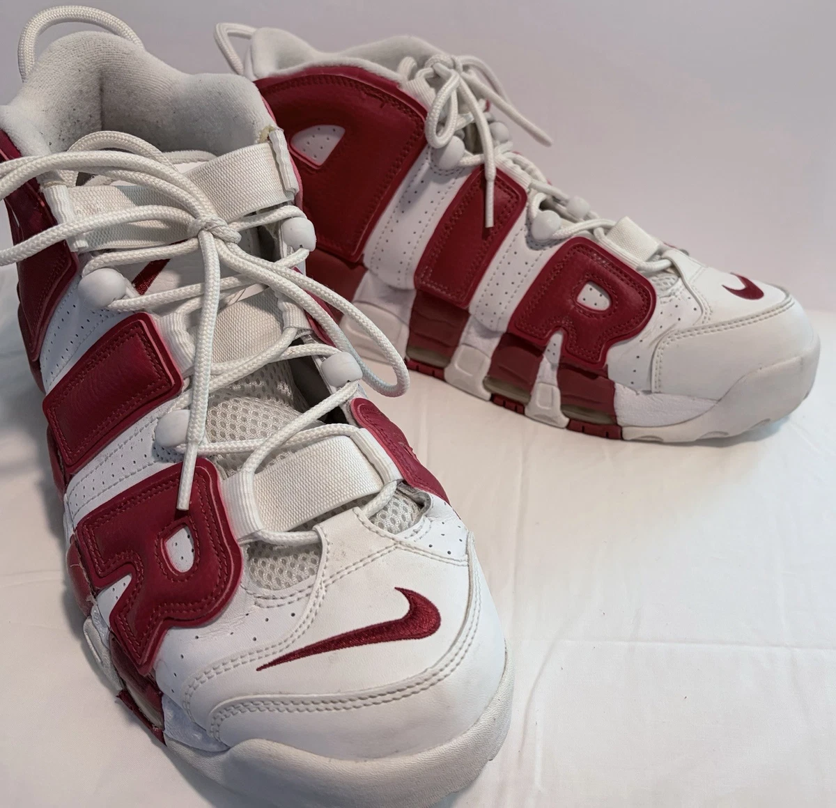 Nike Air More Uptempo White Red for Sale | Authenticity Guaranteed