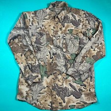 Vintage 90s camo button up worn in faded collared long sleeve VTG Camo Shirt