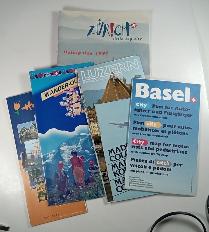 Switzerland, Holland, Cologne Germany European Souvineir Lot, Maps, Brochures