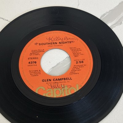 Glen Campbell Capitol Southern Nights/William Tell 7'' Vinyl Single 1977 45 RPM