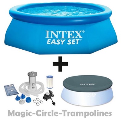 Intex Easy Set Quick Up Pool Planschbecken 305x76cm + Abdeckplane + Filterpumpe