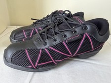 Capezio Split Sole Dance Sneaker Lace Up Mesh Black PINK Lightweight Jazz 10