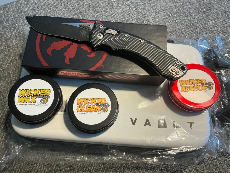 КОМПЛЕКТ Microtech 137RL-1 FLDBK & WICKED IND. Чехол для ножей & VAULT и суперпакет - Изображение 2 из 4