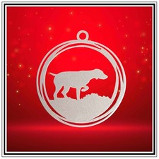 Christmas Tree Ornament with GSP Dog - Made in USA